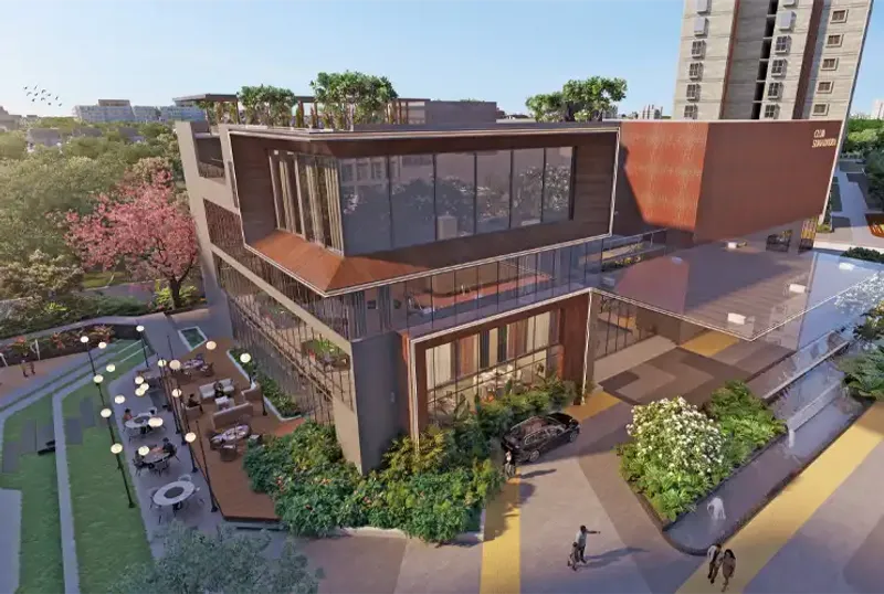 Club Sumadhura — 45,000 sq ft clubhouse with outdoor dining